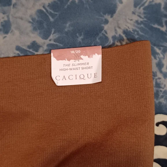 Cacique Brown High Waist Shorts with Seamless Design - Picture 3 of 10